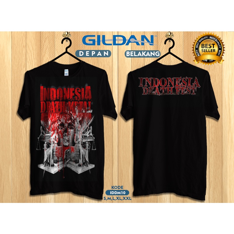Kaos indonesia death metal original gildan IDDM10