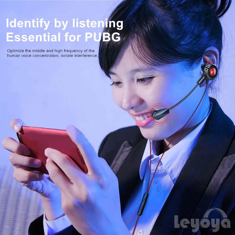 MAKASSAR: Leyoya G80 Headset Gaming Dynamic Noise Cancelling dengan Dual Mic Bass Earphone PUBG