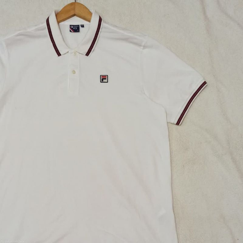 BAJU KAOS KERAH POLO SHIRT PS FILA LENGAN PENDEK SIZE L SECOND ORIGINAL