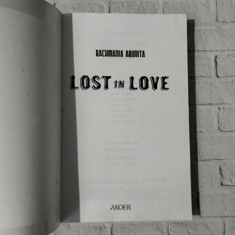 Novel bekas lost in love