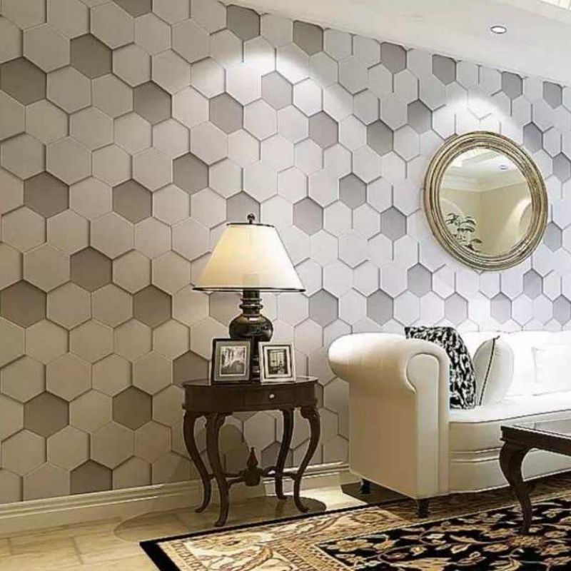 wallpaper dinding motif batako panjang 10 meter lebar 45cm