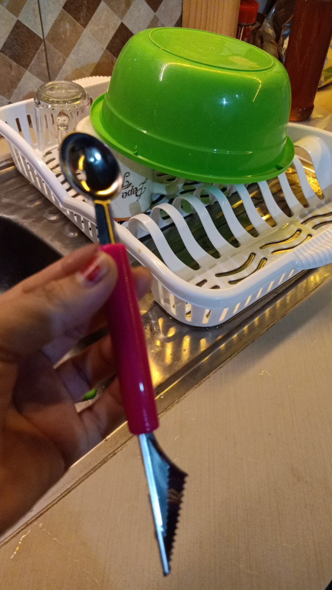 Am716 Pisau Ukir Hias Buah Bulat 2 Sisi / Stainless Steel Fruits Carve Knife