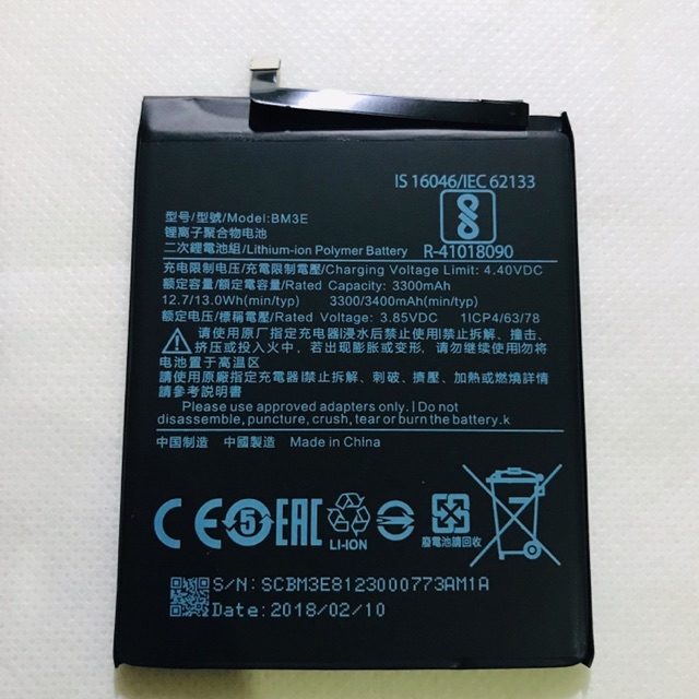 BATERAI/BATRE BM3E XIAOMI 8/MI8 ORIGINAL 100%