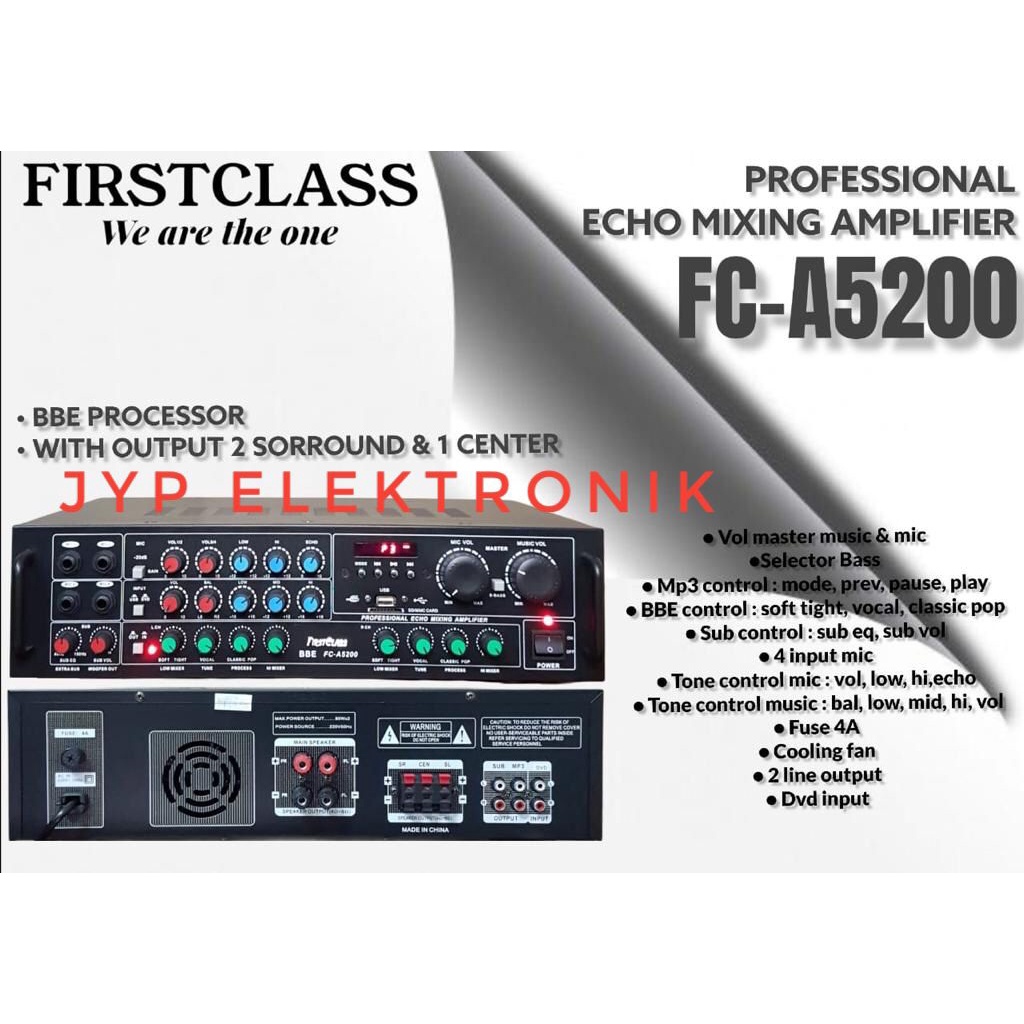 AMPLIFIER FIRSTCLASS FC A5200 / FCA5200 / FCA 5200 USB SD