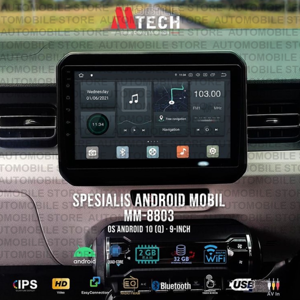 Mtech Head Unit Android Suzuki Ignis