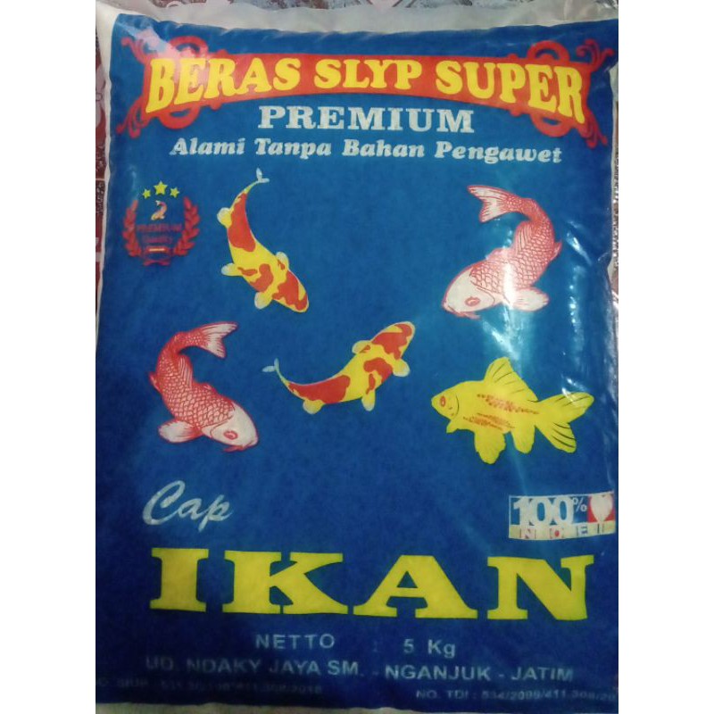 Beras Ikan Super Premium, Beras Ir 64 Super Medium ,Beras Ikan Koi 5 kg