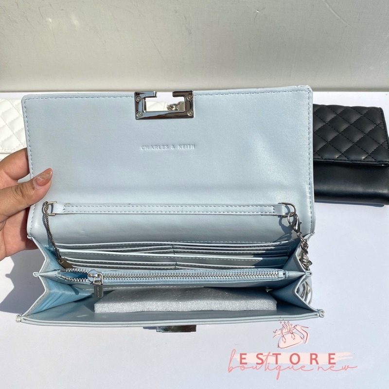 New Cnk Quilted Tassel Clutch