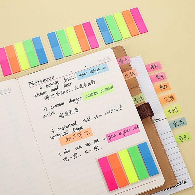 100 Lembar Sticky Notes Warna Fluorescent