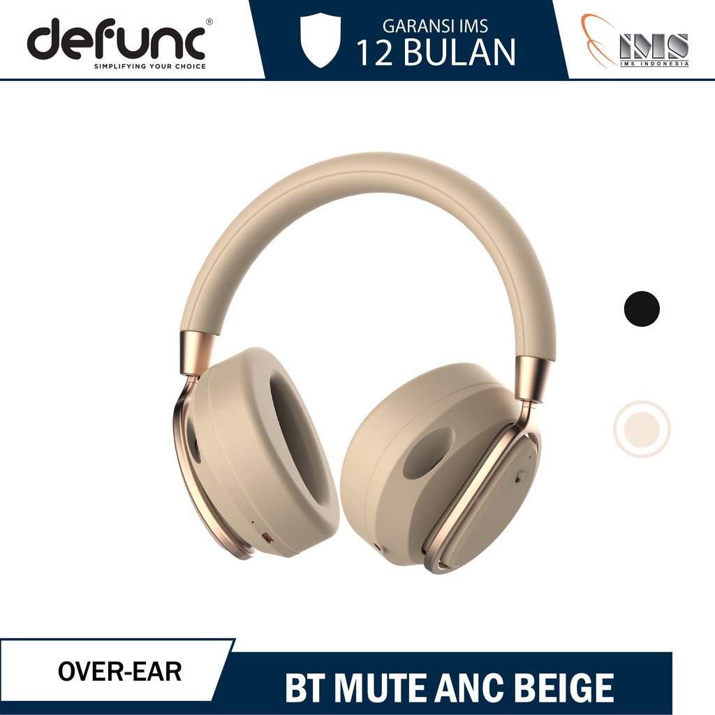 Defunc MUTE Bluetooth Headphone - Gold Noise Canceling