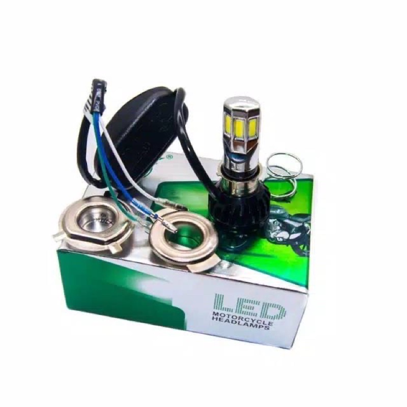 TERMURAH ! Lampu Led Motor H4 H6 35 Watt Headlamp Led Bohlam Motor 6 sisi M02E AC-DC RTD Original