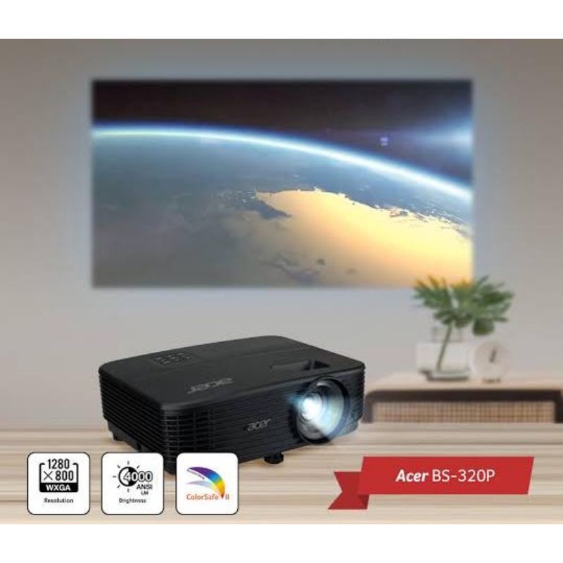 Proyektor ACER BS320P projektor BS 320 DLP WXGA 4000 ANSI Lumens HDMI VGA