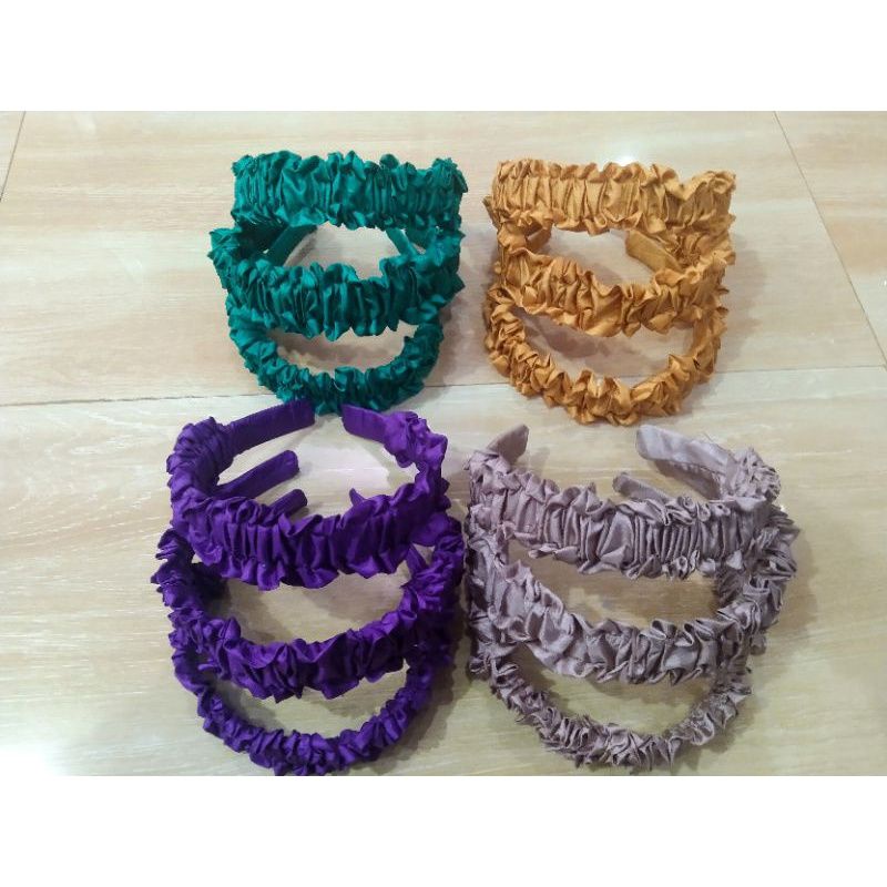 bando nagita rufle kerut / bando scrunchie nagita / bando wanita gaya korea