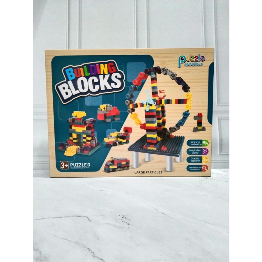 MAINAN ANAK BUILDING BLOCK / PUZZLE CREATIVE LARGE PARTICLES 85PCS / BONGKAR SUSUN KINCIR ANGIN