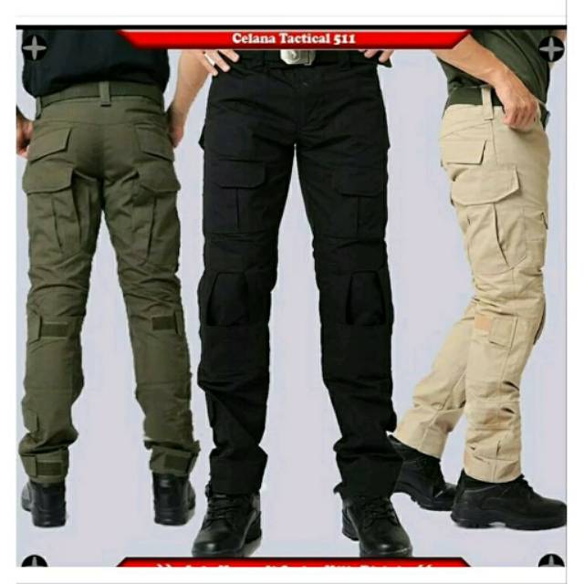 Celana Panjang Kargo Hitam Ukuran 27 - 38 / Pdl / Gunung / Short Cargo Blackhawk