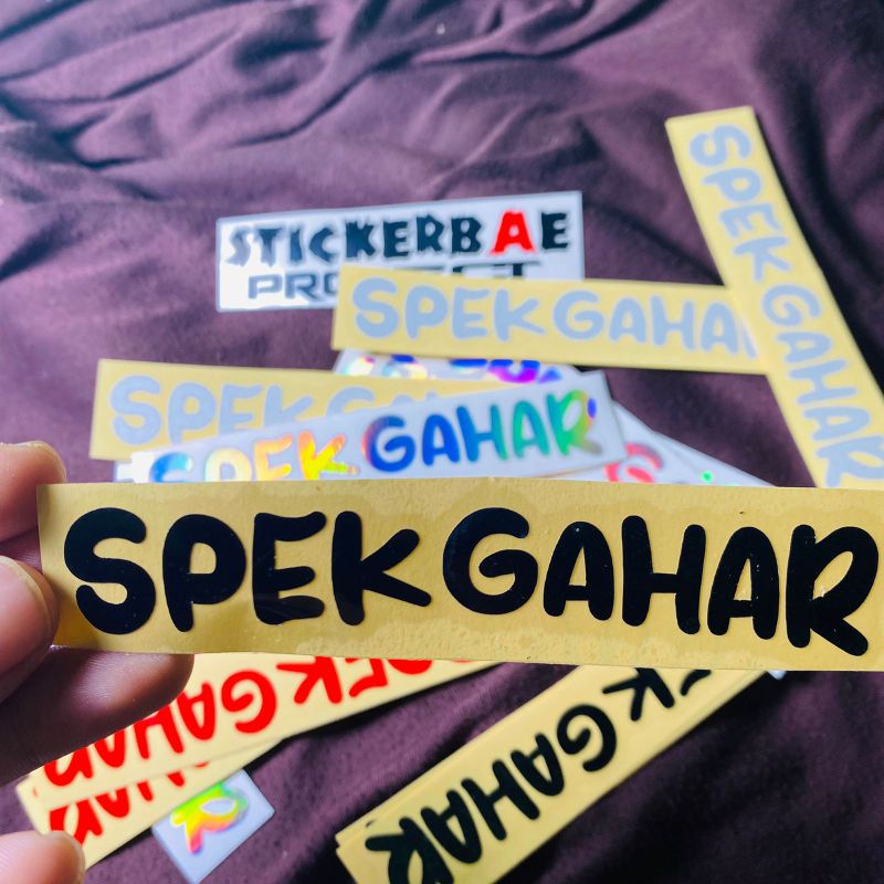 STICKER CUTTING SPEK GAHAR 1 pcs