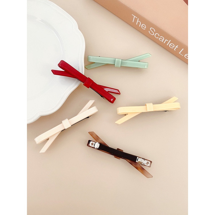 PITA RAMBUT JEPIT RETRO JEPITAN HAIRCLIP POLOS RIBBON PLASTIC HAIR CLIP PIN HAIRPIN SNAP ELEGAN FRENCH KOREAN STYLE AKSESORIS PITA PIN RAMBUT RIBBON ACCESSORIES