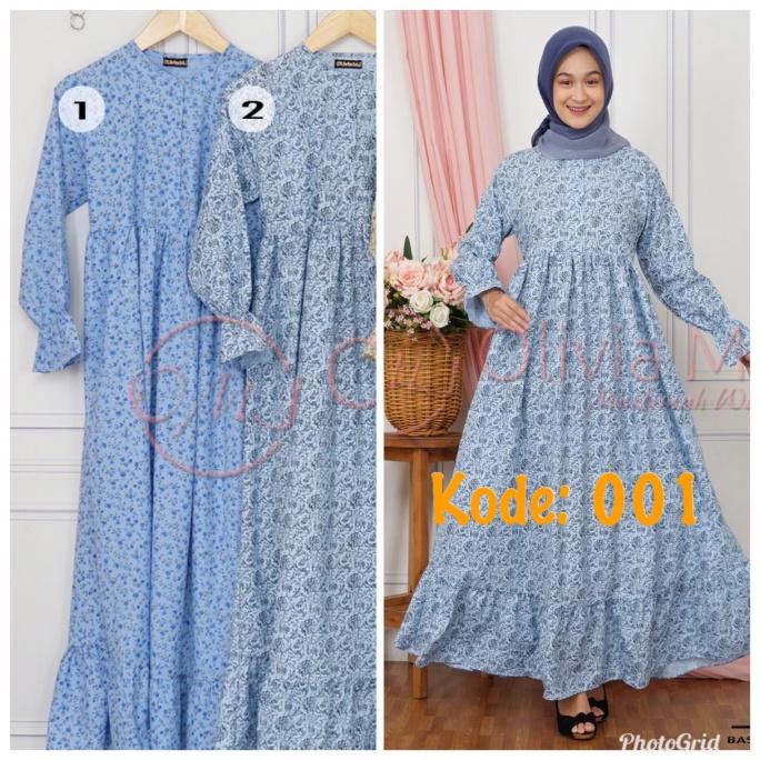 Gamis Bahan Katun Jepang (Asli) , Motif Salur , Onde, Kotak
