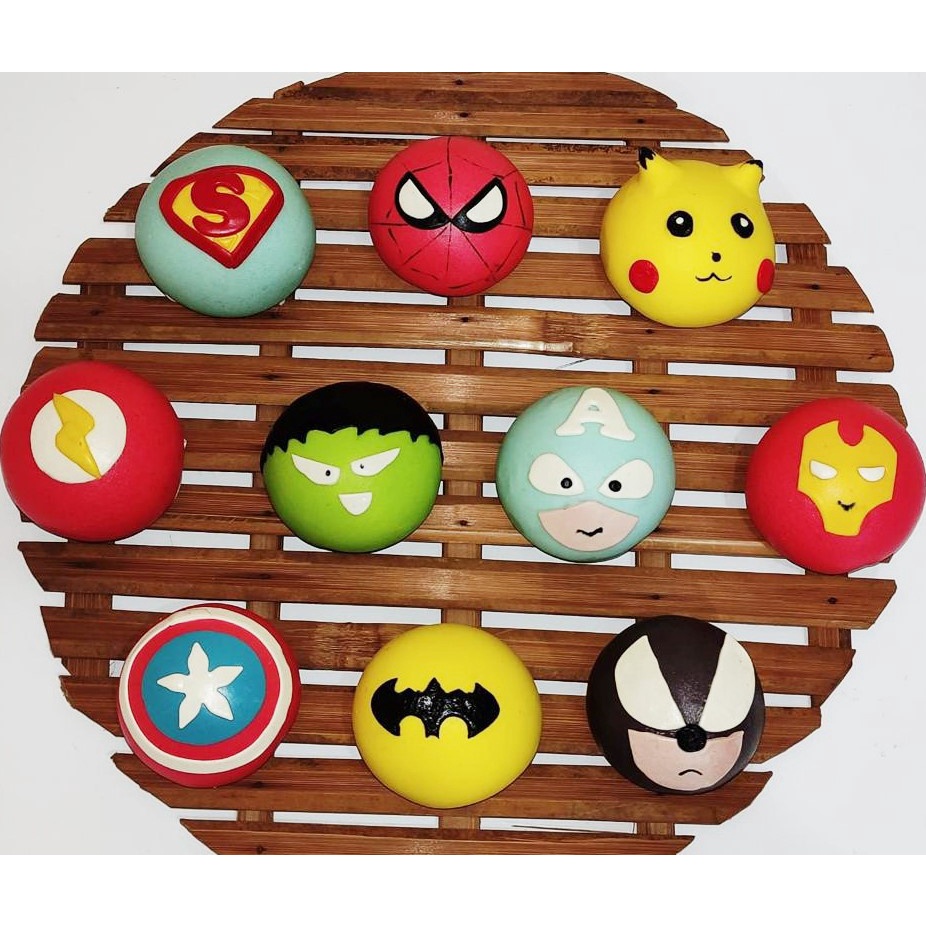 

Bakpao Paket Karakter Superhero isi 10