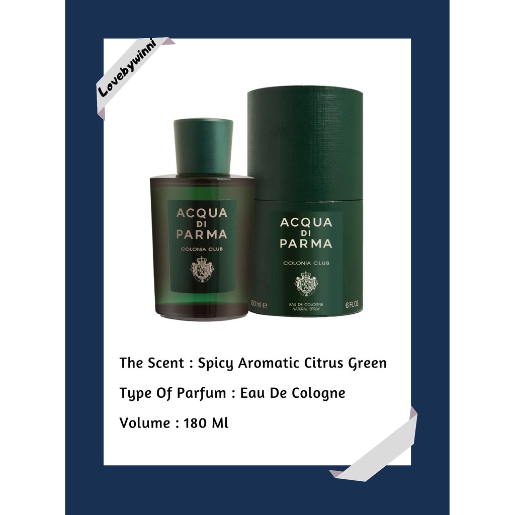 Colonia Club Acqua Di Parma Edc Unisex 180ml Shopee Indonesia