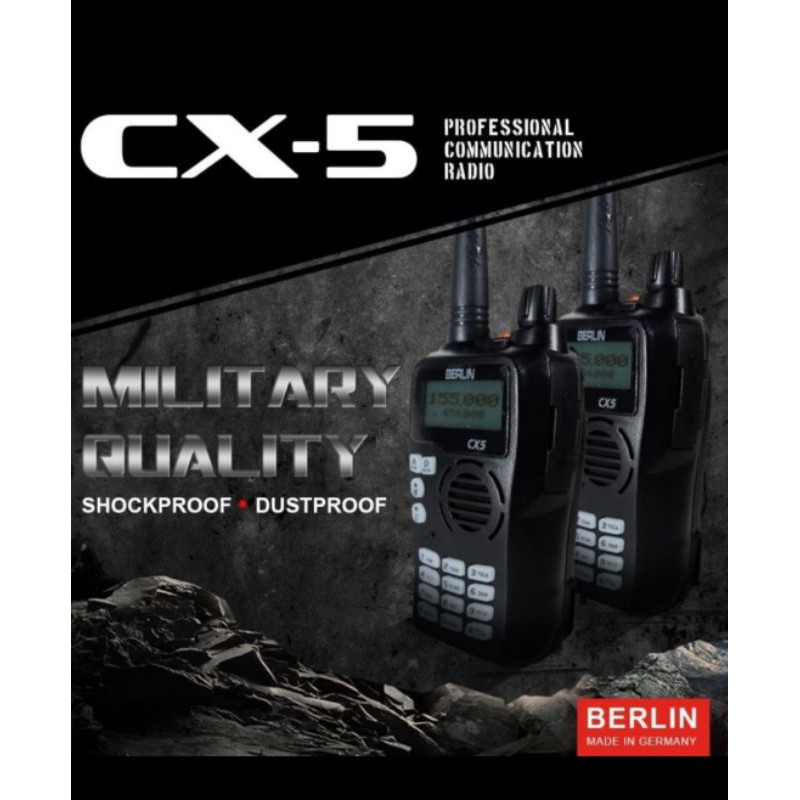 HT BERLIN CX5 DUALBAND - HT BERLIN CX-5 VHF UHF MURAH