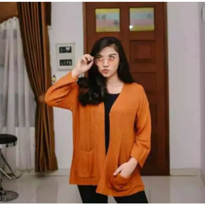 [COD] Cardigan Oversize Wanita | Kardigan Rajut Panjang Jumbo Remaja Model Terbaru Korea