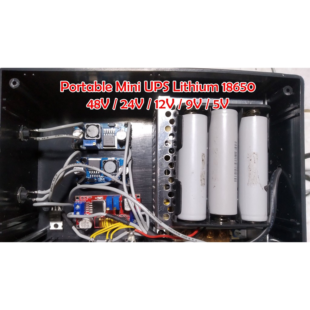 Mini UPS 4S Lithium 18650 Output 24v & 12v