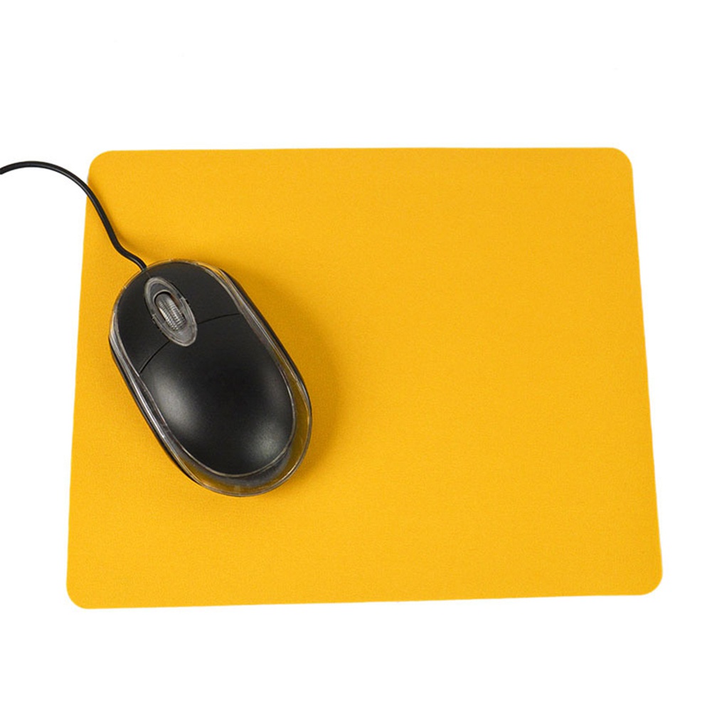 Mouse Pad Gaming Anti Slip Bentuk Persegi Panjang Warna Polos Ukuran 21.5x17.5cm Untuk PC / Laptop