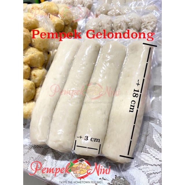

Pempek Lenjer Gelondong Besar ikan Tenggiri asli Palembang (Pempek Nini)