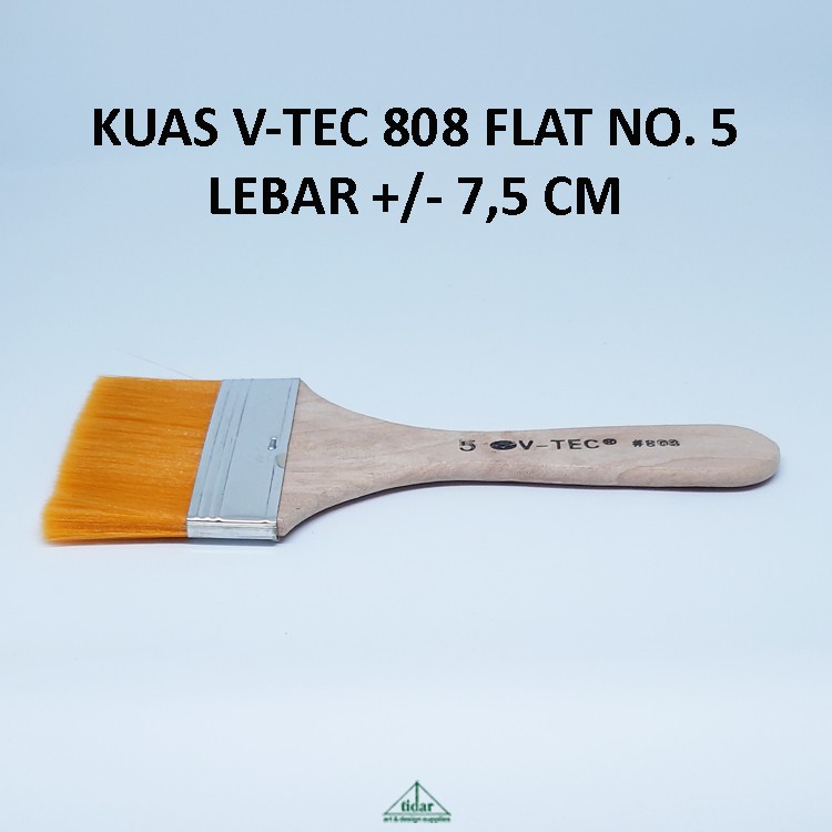 

Brush / Kuas V-Tec 808 / V-Tech / Vtec Gepeng / Datar / Flat No. 5