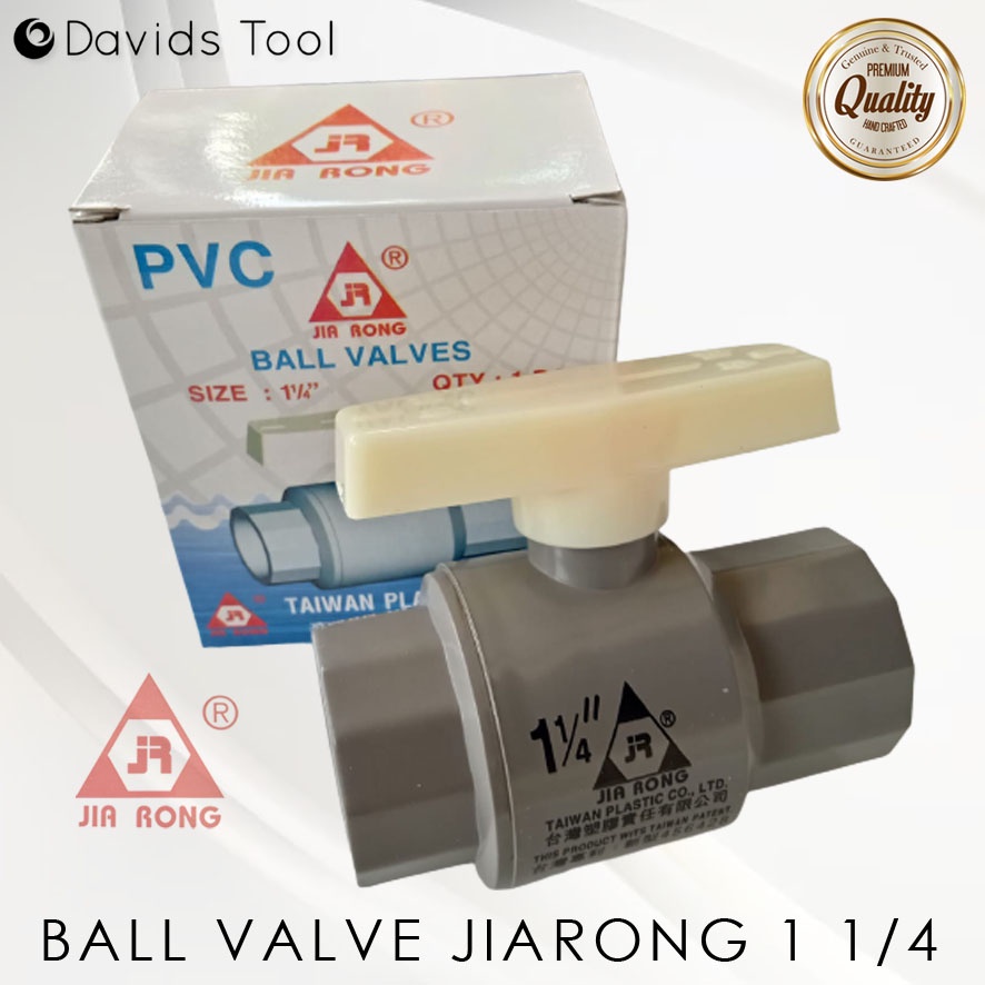 Stop Kran Ball Valve Pvc Jiarong 1 1/4 Inch