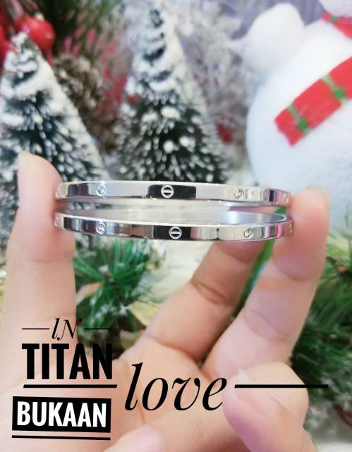 Titanium gelang dan cincin 1710d