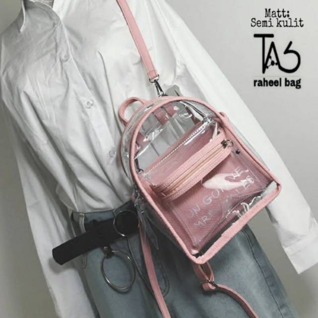 Backpack Goyave - Tas Ransel Wanita Tas Wanita Tas Transparan Ransel Transparant Ransel Transparan