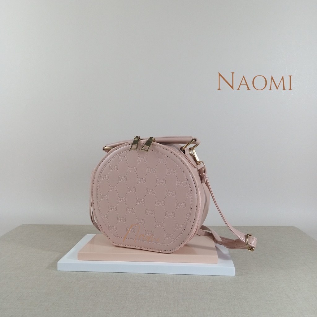 NAOMI - Aliya Round Prince Sling Bag Import - Fashion Wanita Tas Selempang - Tas Bahu Wanita Bulat - Tas Fashion Wanita - Tas Wanita - Tas Naomi - Naomi Bag