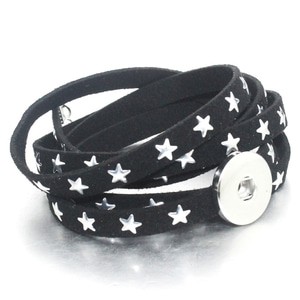 Gelang Kain Hitam Bintang Metal Star Bracelet