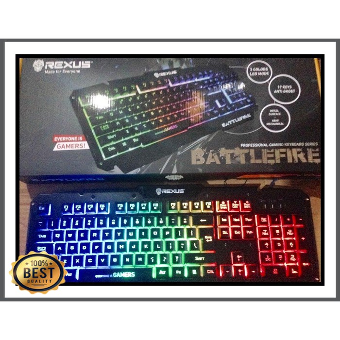 Keyboard Gaming Rexus K9D Semi Mechanical 19 Keys Anti Ghost