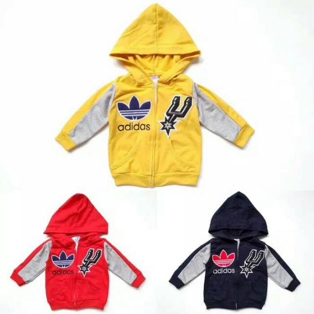 Jaket Hoodie Capuchon Kaos Anak Cowok Laki Adidas