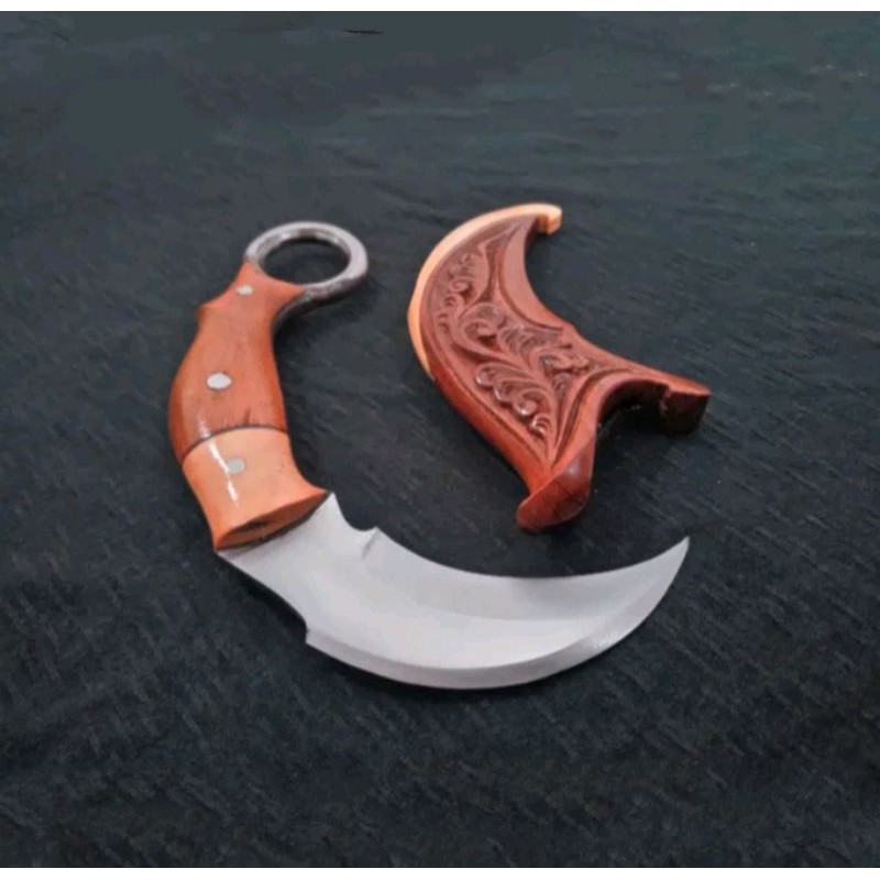 UNIK PISAU KARAMBIT UKIR KAYU