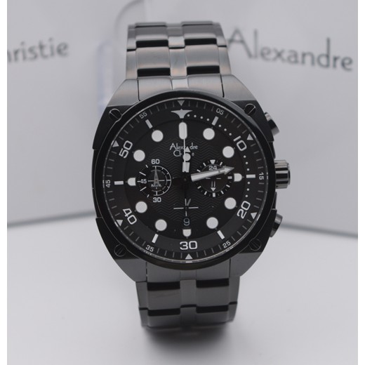 Jam Tangan Pria Alexandre Christie Ac 6466 Full Black Original