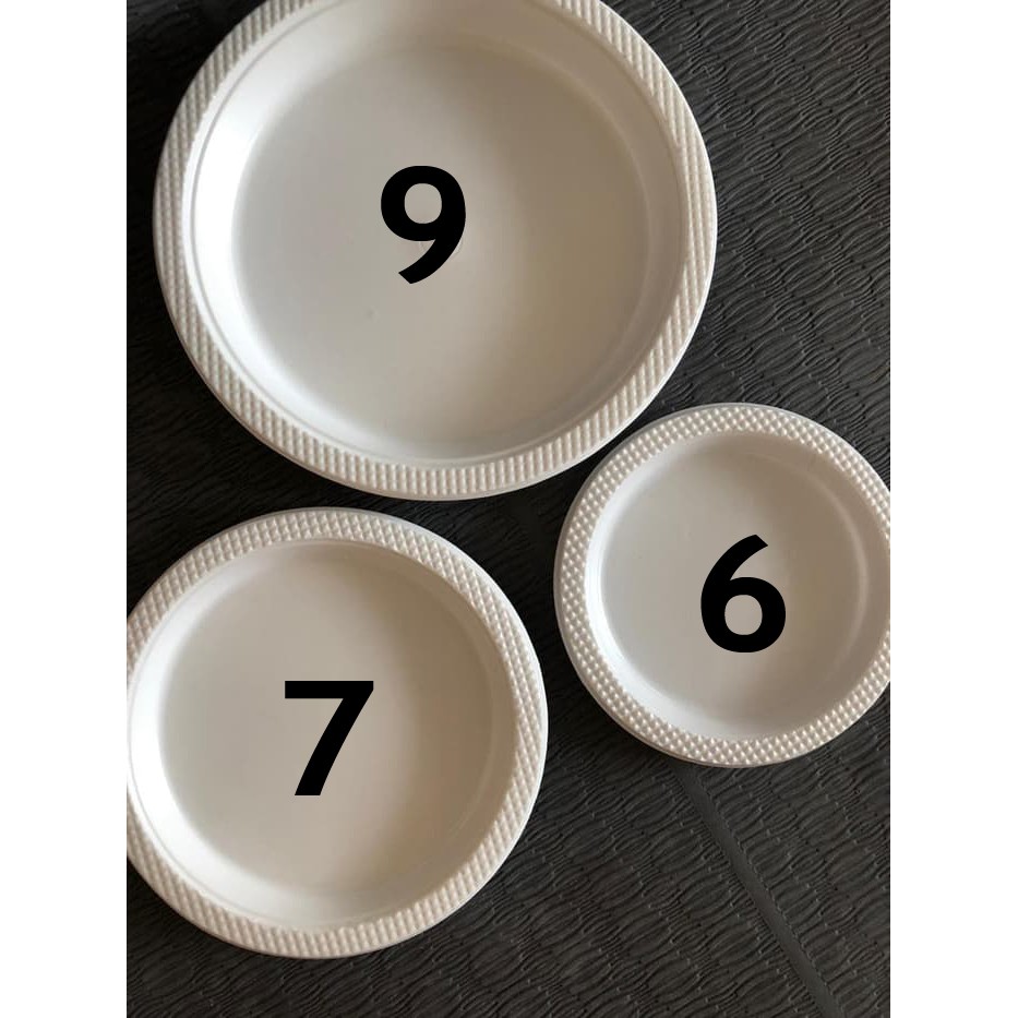 

Piring Plastik 9 inchi = 50 pcs