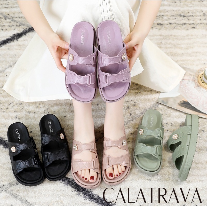 Sendal Jelly Sandal Wanita Rumahan Sandal Selop | 1604-2