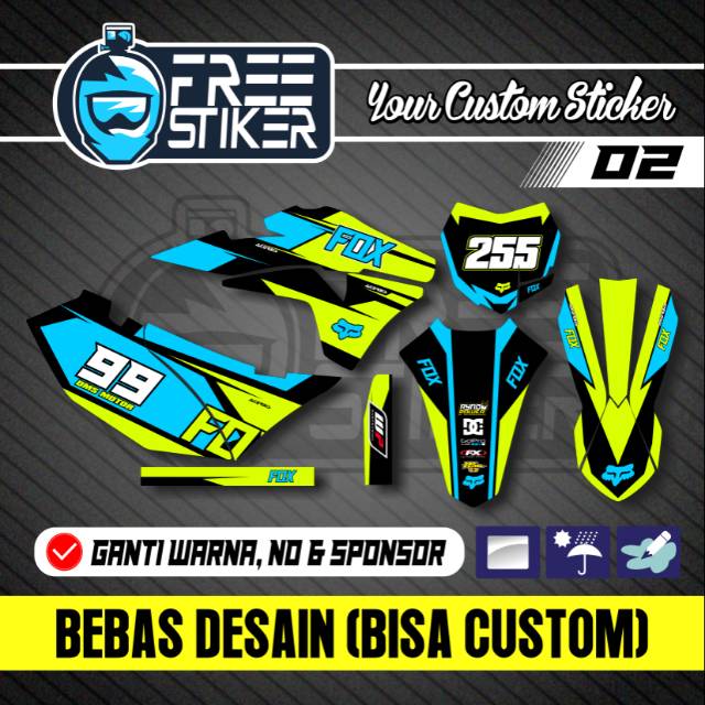 

DECAL STICKER KLX GORDON STABILO FOX