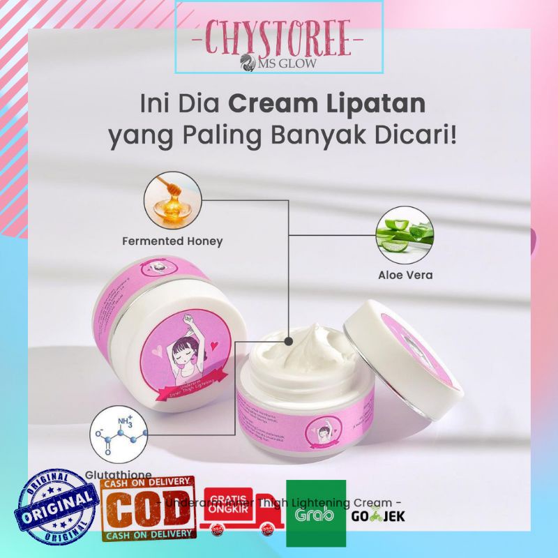 MS GLOW Underarm Original | Underarm Ms Glow | Underarm Ms Glow Pemutih Ketiak dan Selangkangan | Cr