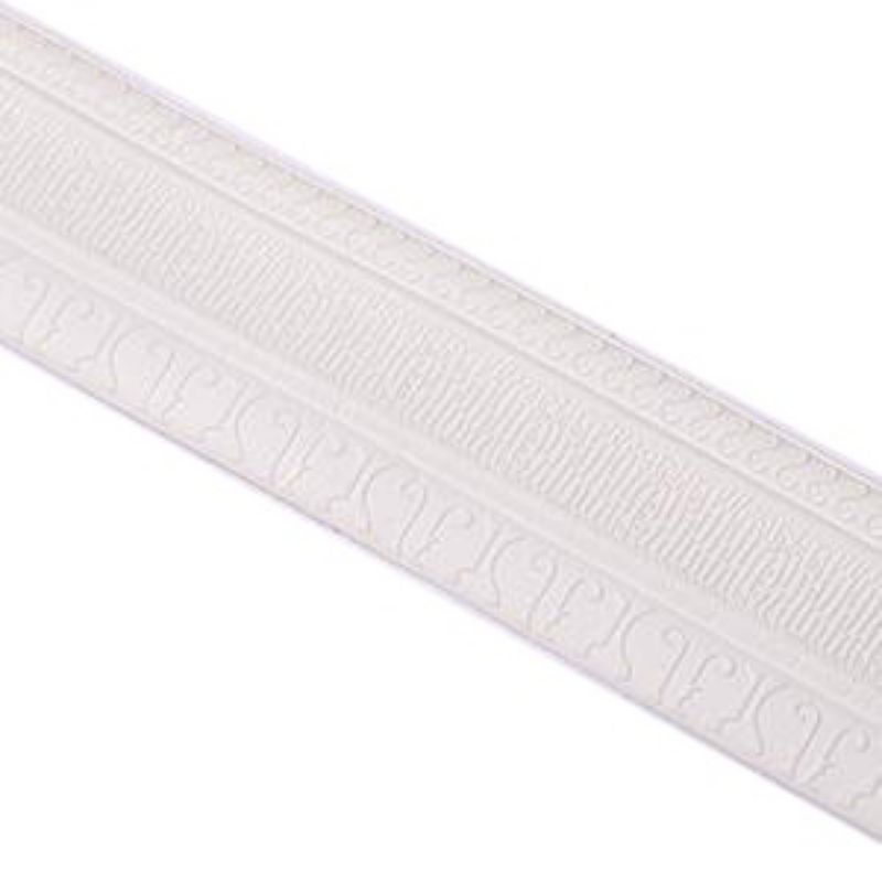 Wallpaper List 3D Foam Lis Profil Ukuran 230cm x 8cm-Putih Polos