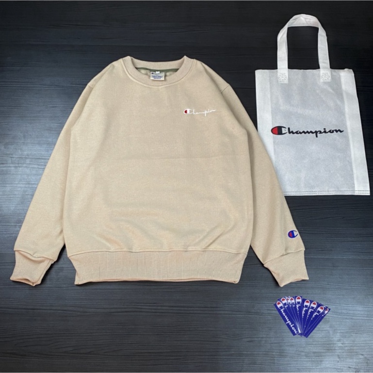 Crewneck Champion Premium Logo Kecil Free Totebag