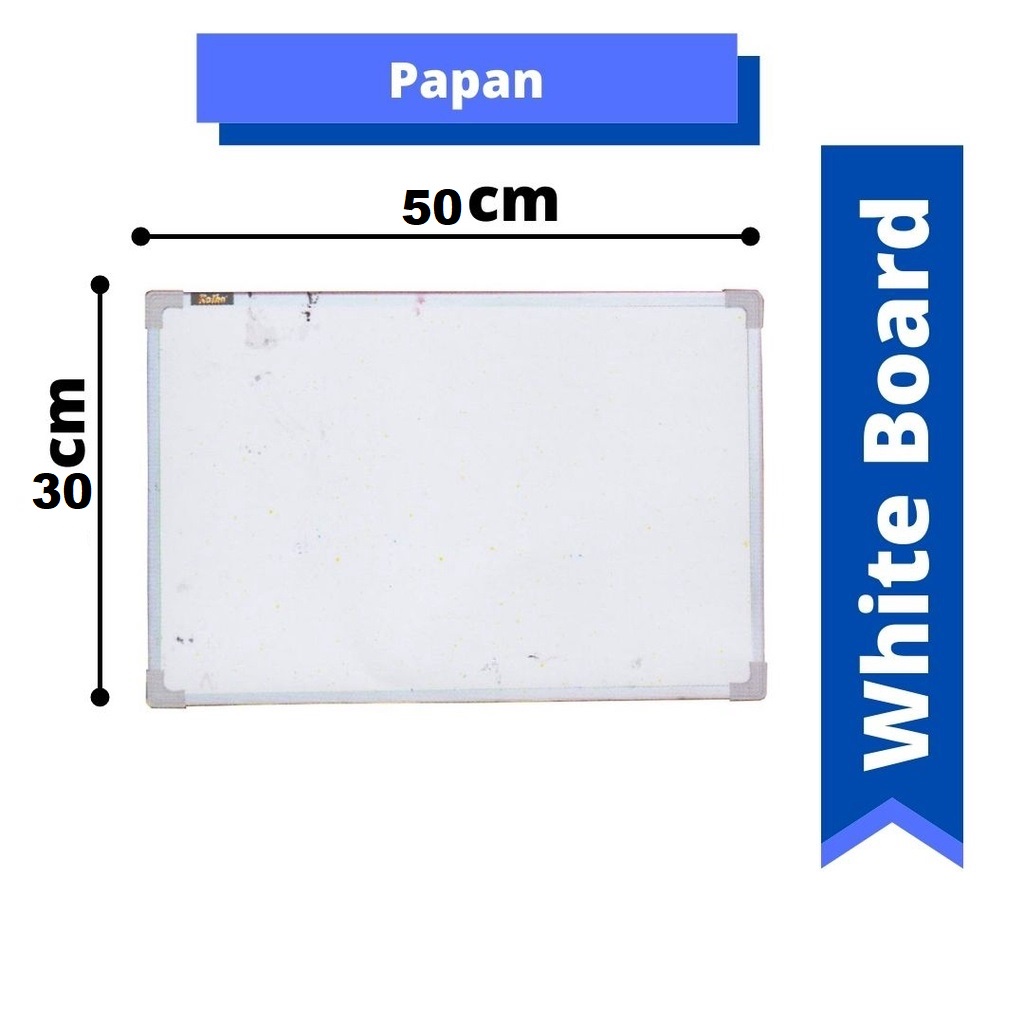 

Whiteboard Papan Tulis Spidol 30 x 50cm White Board Non Magnetic 30x50 Bisa Kurir INSTANT