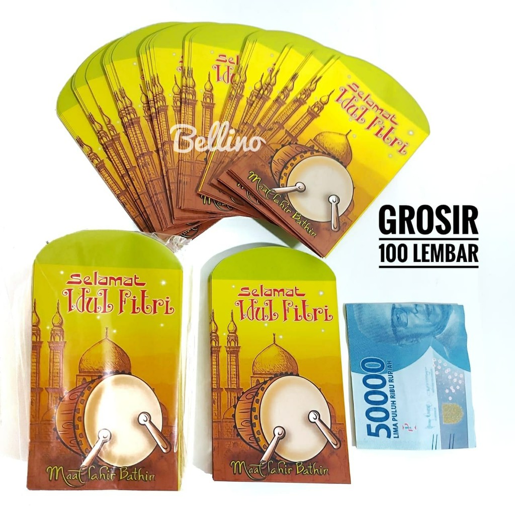 TURUN HARGA!! Amplop Lebaran 2023 Pilih Motif GROSIR 100pcs Amplop Idul Fitri Ukuran Sedang M Angpau