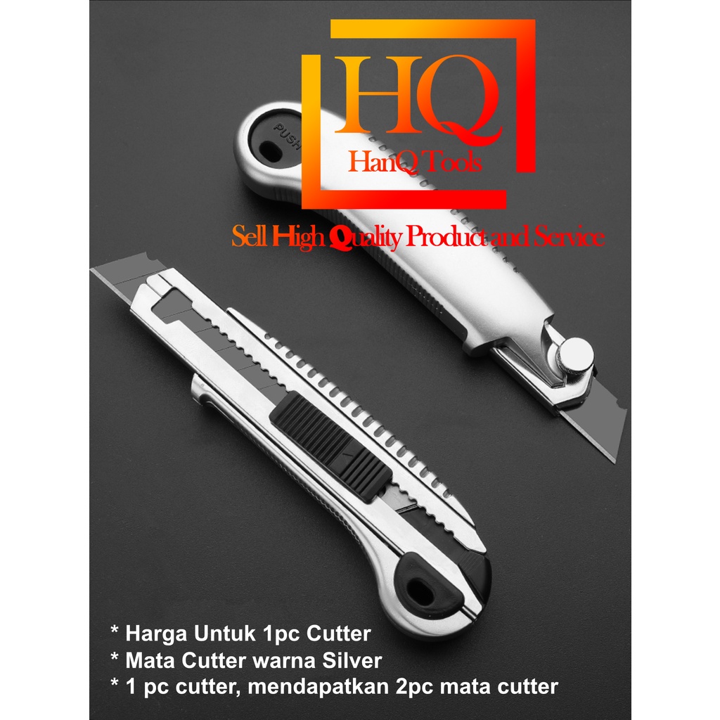 

Cutter Pisau FULL Aluminium Potong Kertas Kardus Sticker ANTI PECAH BEST QUALITY