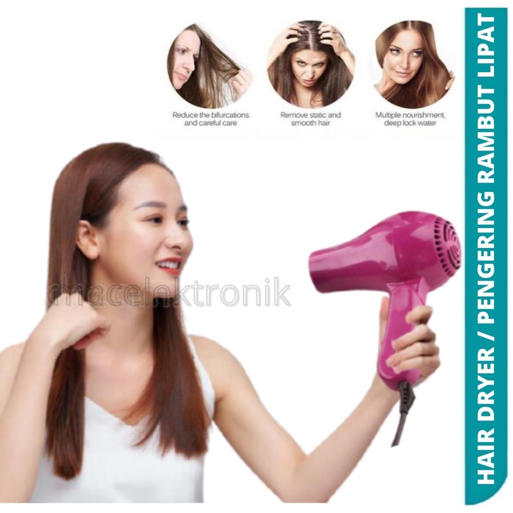 Hair Dryer FLECO Lipat 258 350w / Alat Pengering Rambut 350watt