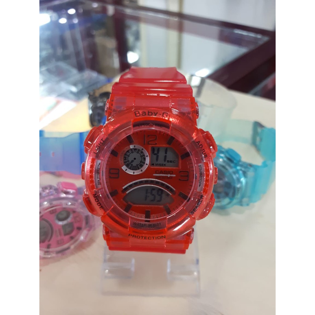 JAM TANGAN SPORT DIGITAL CASIO BABY G DIGITAL JELLY MERAH
