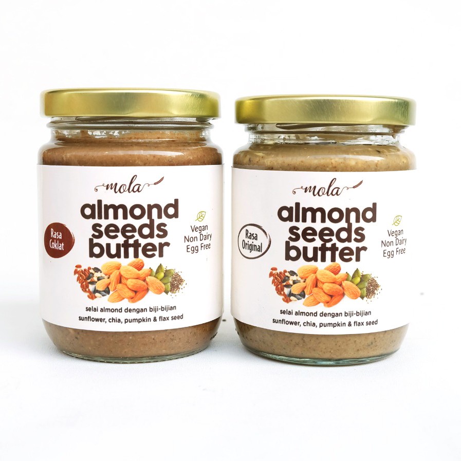 

Mola Almond Seeds Butter / Selai Kacang Almond Dengan Biji-bijian